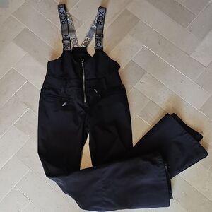 Roxy Black Snow Pants with Logo Straps